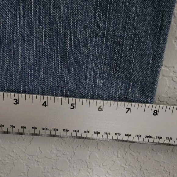 NY&Company Straight Leg Women's Size 10 Tall Blue Denim Distressed Stretch Jeans - Picture 12 of 12